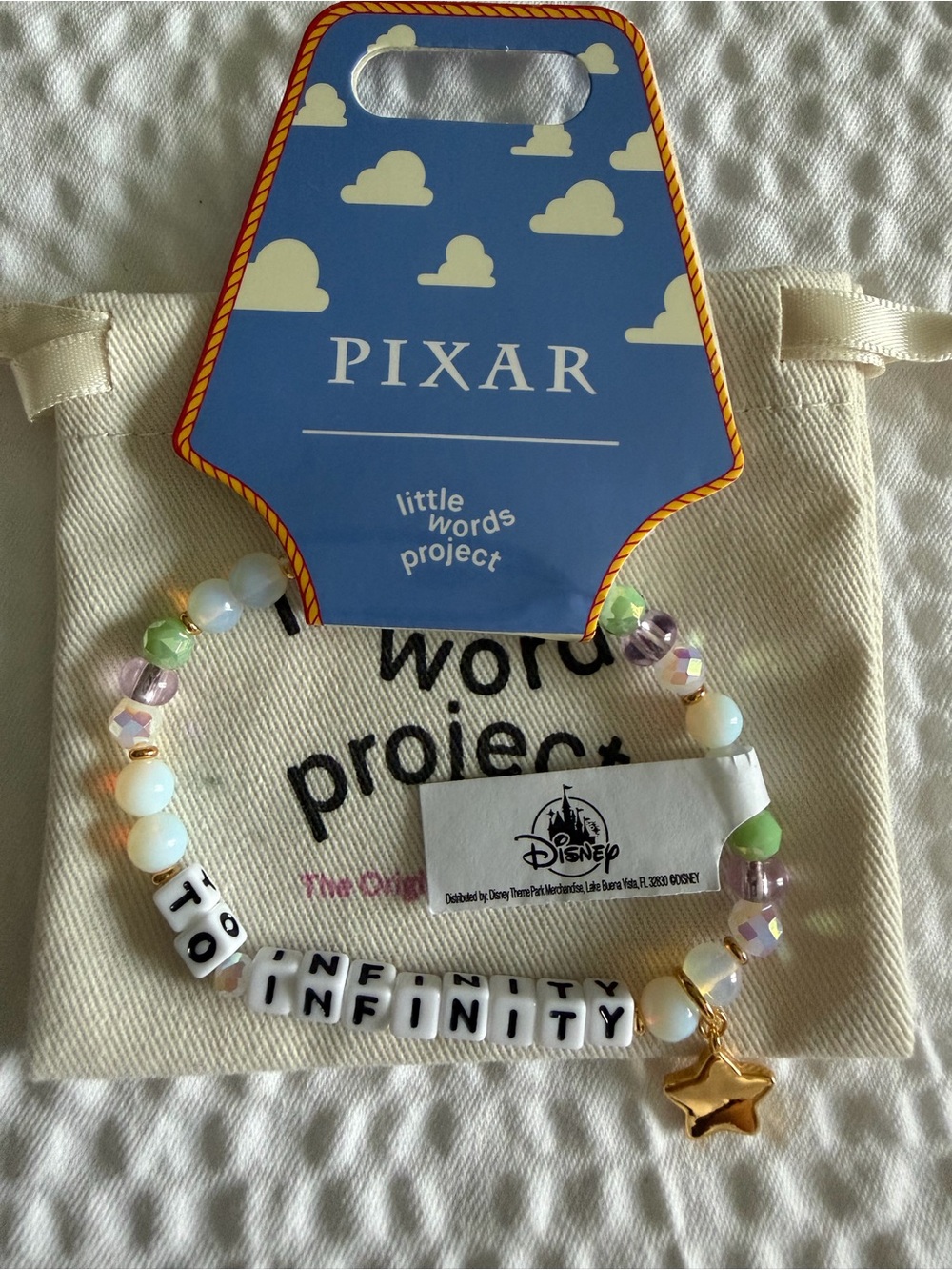 Disney pixar little words project Beaded to infinity Bracelet